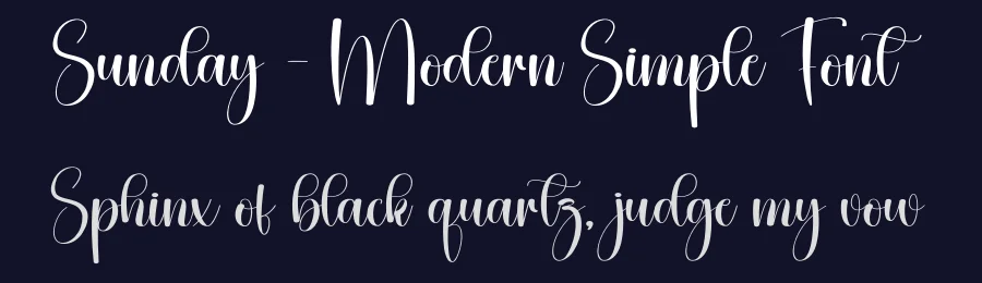 Sunday – Modern Simple Font by creativeletter — Script Handwritten Font — thumbnail 2