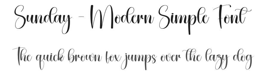 Sunday – Modern Simple Font by creativeletter — Script Handwritten Font
