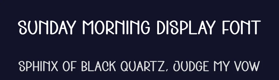 Sunday Morning Display Font by creativeletter — Display Font — thumbnail 2