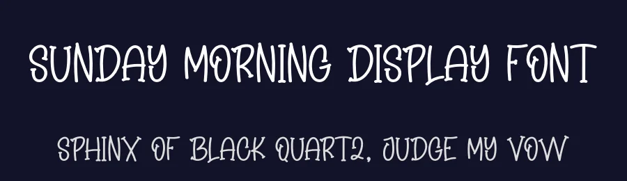 Sunday Morning Display Font by creativeletter — Display Font — thumbnail 2
