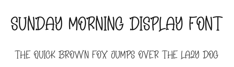 Sunday Morning Display Font by creativeletter — Display Font