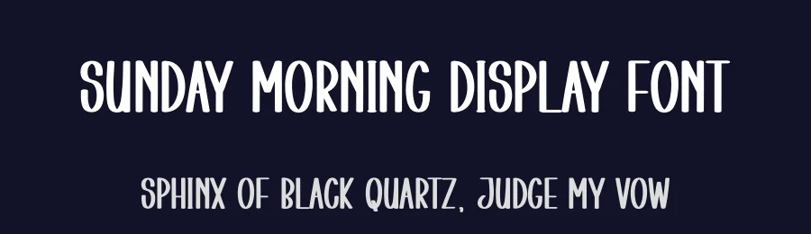 Sunday Morning Display Font by creativeletter — Display Font — thumbnail 2