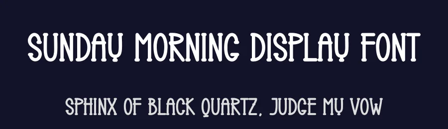 Sunday Morning Display Font by creativeletter — Display Font — thumbnail 2