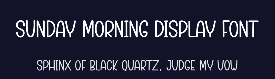 Sunday Morning Display Font by creativeletter — Display Font — thumbnail 2