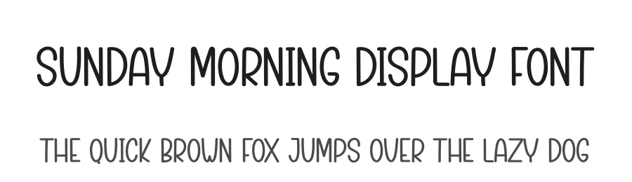 Sunday Morning Display Font by creativeletter — Display Font