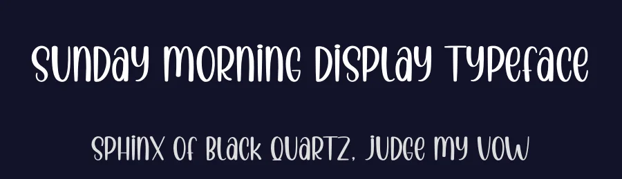 Sunday Morning Display Typeface by andikastudio — Display Font — thumbnail 2