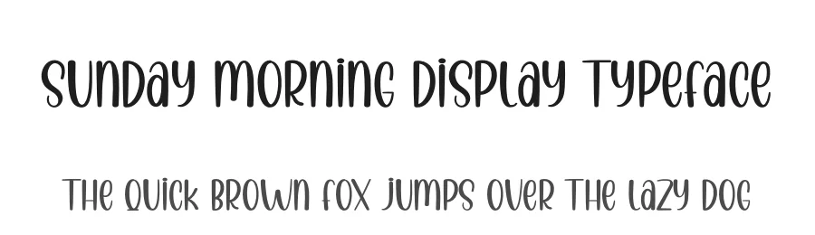 Sunday Morning Display Typeface by andikastudio — Display Font