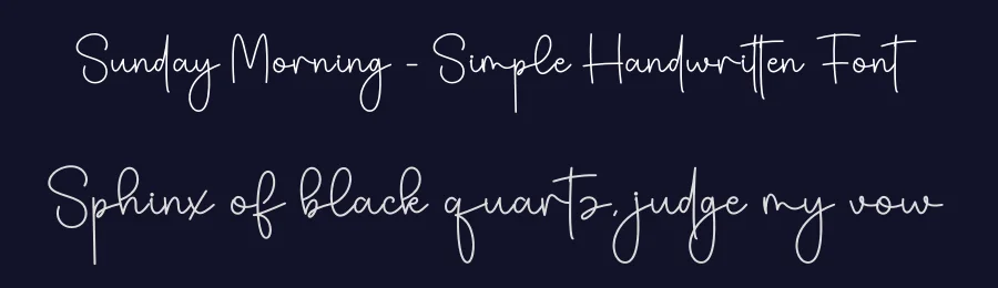 Sunday Morning – Simple Handwritten Font by creativeletter — Script Handwritten Font — thumbnail 2