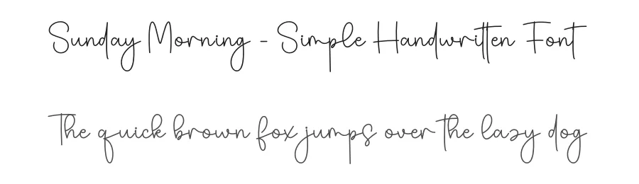 Sunday Morning – Simple Handwritten Font by creativeletter — Script Handwritten Font
