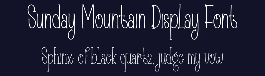 Sunday Mountain Display Font by andikastudio — Display Font — thumbnail 2