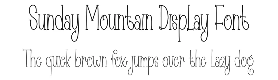 Sunday Mountain Display Font by andikastudio — Display Font