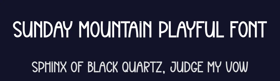 Sunday Mountain Playful Font by andikastudio — Display Font — thumbnail 2