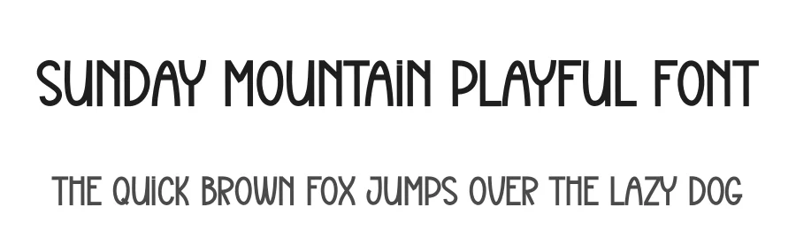 Sunday Mountain Playful Font by andikastudio — Display Font