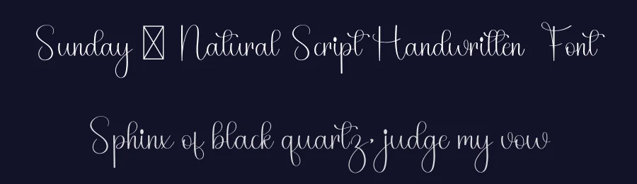 Sunday – Natural Script Handwritten Font by freshtypeink — Script Handwritten Font — thumbnail 2