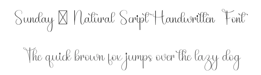 Sunday – Natural Script Handwritten Font by freshtypeink — Script Handwritten Font