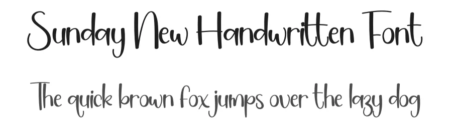 Sunday New Handwritten Font by creativeletter — Display Font