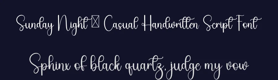 Sunday Night – Casual Handwritten Script Font by freshtypeink — Script Handwritten Font — thumbnail 2