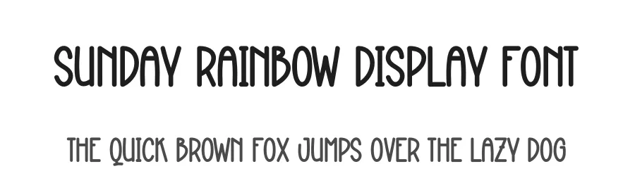 Sunday Rainbow Display Font by creativeletter — Display Font
