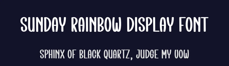 Sunday Rainbow Display Font by creativeletter — Display Font — thumbnail 2