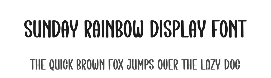 Sunday Rainbow Display Font by creativeletter — Display Font