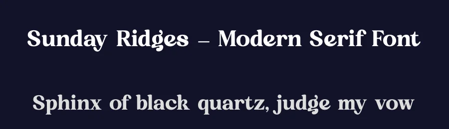 Sunday Ridges – Modern Serif Font by timelesstype.co — Display Font — thumbnail 2