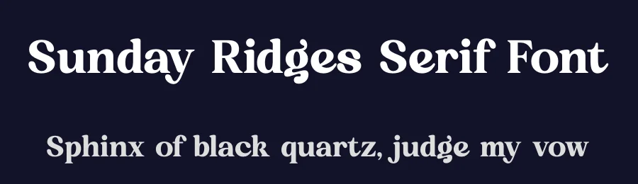 Sunday Ridges Serif Font by timelesstype.co — Display Font — thumbnail 2