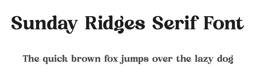 Sunday Ridges Serif Font by timelesstype.co — Display Font
