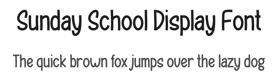 Sunday School Display Font by Maiko Hatta — Display Font