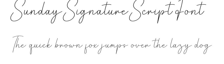 Sunday Signature Script Font by creativeletter — Script Handwritten Font