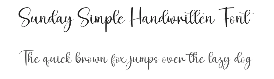 Sunday Simple Handwritten Font by andikastudio — Script Handwritten Font