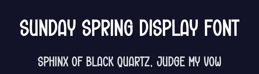 Sunday Spring Display Font by creativeletter — Display Font — thumbnail 2
