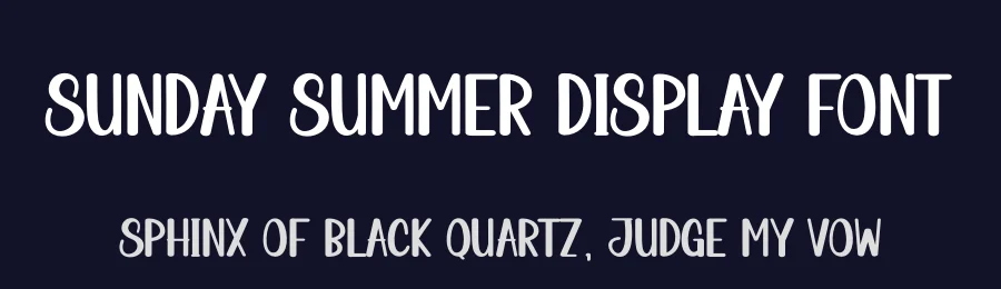 Sunday Summer Display Font by creativeletter — Display Font — thumbnail 2