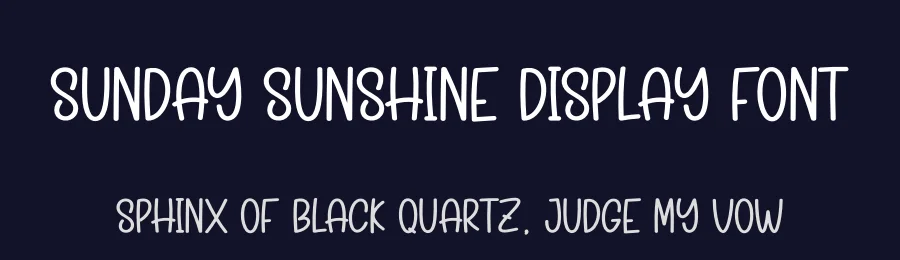 Sunday Sunshine Display Font by creativeletter — Display Font — thumbnail 2