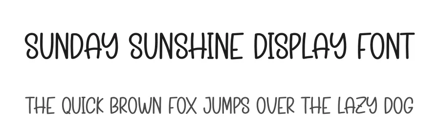Sunday Sunshine Display Font by creativeletter — Display Font