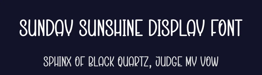 Sunday Sunshine Display Font by creativeletter — Display Font — thumbnail 2