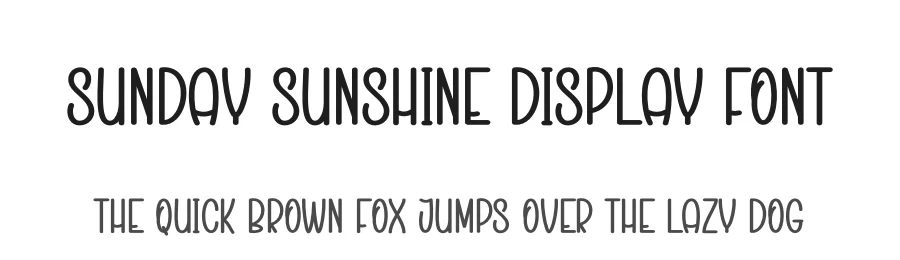 Sunday Sunshine Display Font by creativeletter — Display Font