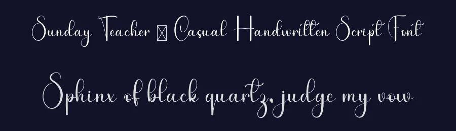 Sunday Teacher – Casual Handwritten Script Font by freshtypeink — Script Handwritten Font — thumbnail 2
