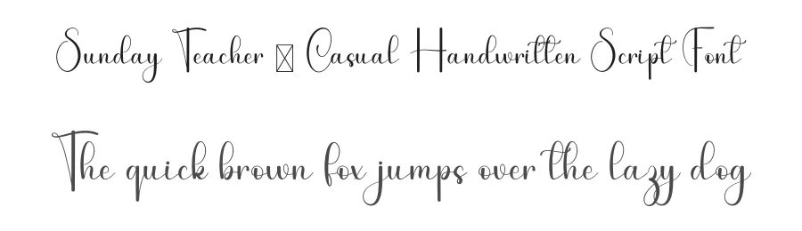 Sunday Teacher – Casual Handwritten Script Font by freshtypeink — Script Handwritten Font