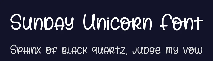 Sunday Unicorn Font by qwrtype — Display Font — thumbnail 2