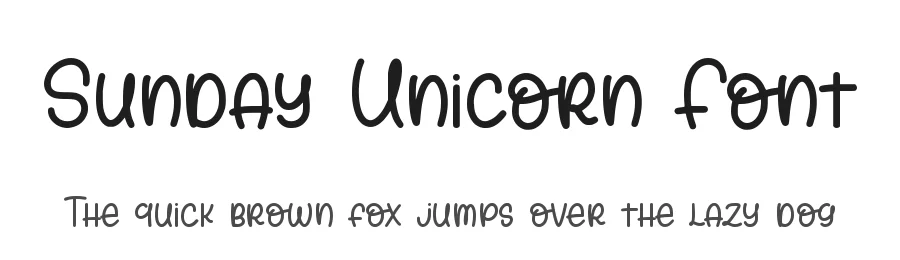 Sunday Unicorn Font by qwrtype — Display Font