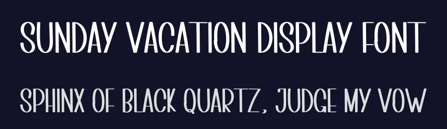 Sunday Vacation Display Font by inermediaSTUDIO — Display Font — thumbnail 2