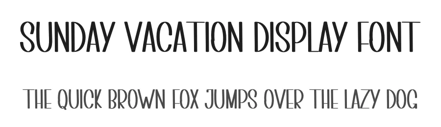 Sunday Vacation Display Font by inermediaSTUDIO — Display Font