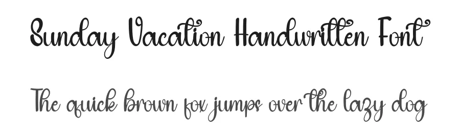 Sunday Vacation Handwritten Font by inermediaSTUDIO — Script Handwritten Font
