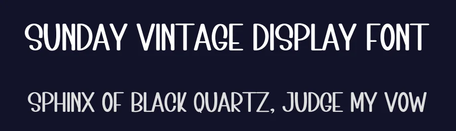 Sunday Vintage Display Font by inermediaSTUDIO — Display Font — thumbnail 2
