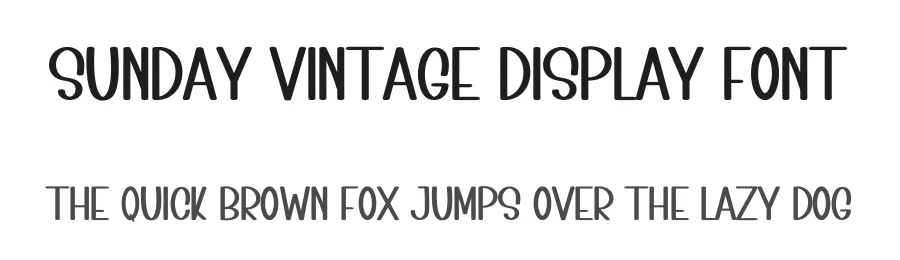 Sunday Vintage Display Font by inermediaSTUDIO — Display Font