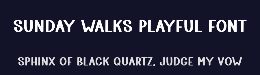 Sunday Walks Playful Font by freshtypeink — Display Font — thumbnail 2