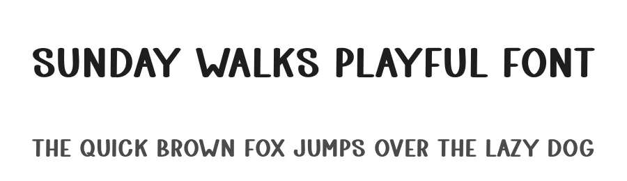 Sunday Walks Playful Font by freshtypeink — Display Font