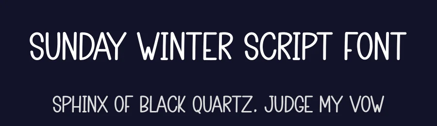 Sunday Winter Script Font by creativeletter — Display Font — thumbnail 2
