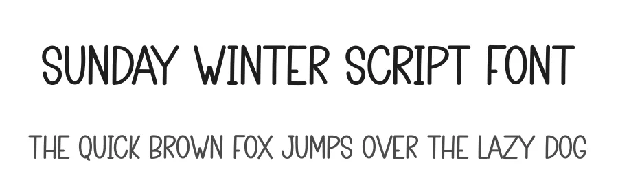 Sunday Winter Script Font by creativeletter — Display Font