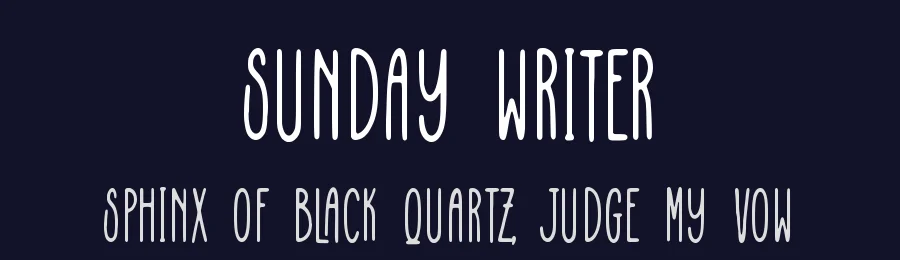 Sunday Writer by qwrtype — Display Font — thumbnail 2